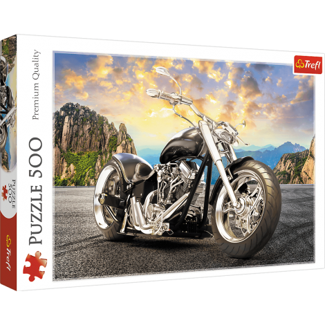 Puzzle Trefl 500el Czarny motocykl
